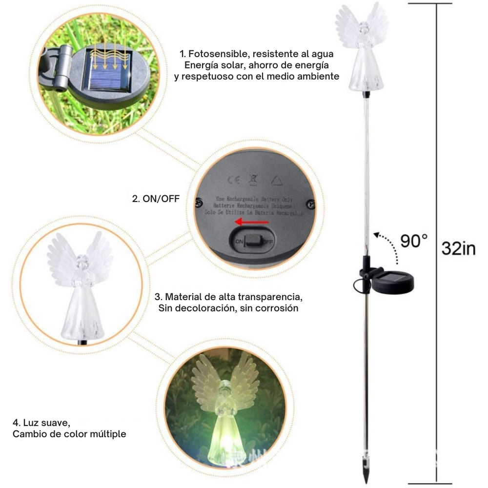 Miniatura 5 de LAMPARA SOLAR ANGEL A PRUEBA DE AGUA